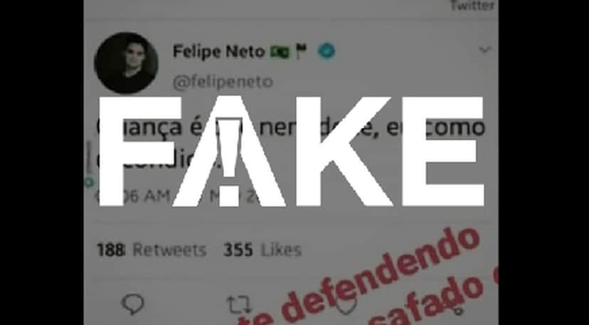 G1 confirmou que tweet de Felipe Neto era fake news (Foto: Reprodução) G1 confirmou que tweet de Felipe Neto era fake news (Foto: Reprodução)