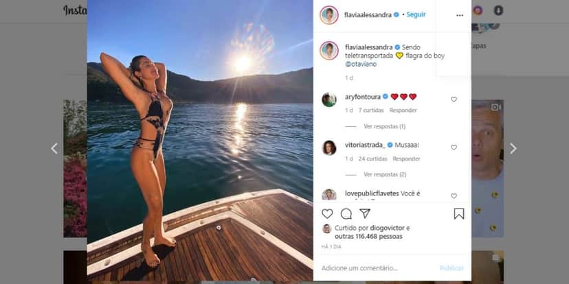 Flávia Alessandra surgiu deslumbrante nas redes sociais (Foto: Reprodução/Instagram) Flávia Alessandra surgiu deslumbrante nas redes sociais (Foto: Reprodução/Instagram)