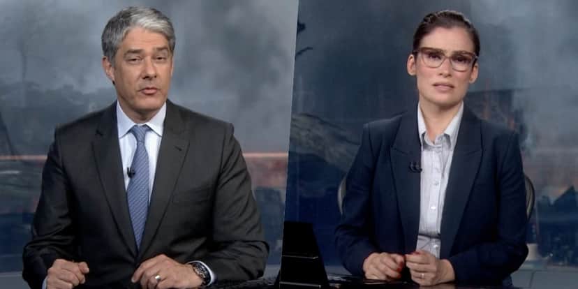 William Bonner e Renata Vasconcellos no 'Jornal Nacional'(Foto: reprodução/Globoplay) William Bonner e Renata Vasconcellos no 'Jornal Nacional'(Foto: reprodução/Globoplay)