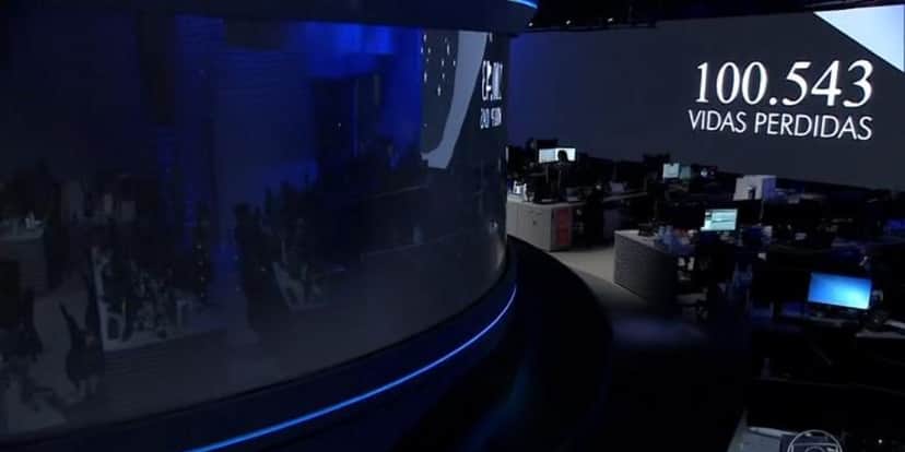 Jornal Nacional do último sábado (Foto: Reprodução/TV Globo) Jornal Nacional do último sábado (Foto: Reprodução/TV Globo)
