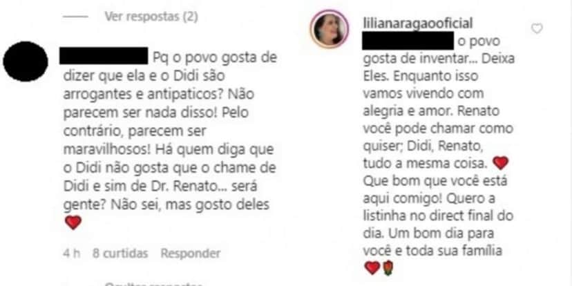 Lilian Aragão defendeu seu marido nas redes sociais (Foto: Reprodução/Instagram) Lilian Aragão defendeu seu marido nas redes sociais (Foto: Reprodução/Instagram)