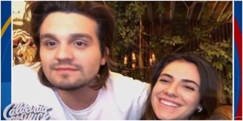 O cantor Luan Santana e Jade Magalhães no Caldeirão do Huck - Foto: Reprodução O cantor Luan Santana e Jade Magalhães no Caldeirão do Huck - Foto: Reprodução
