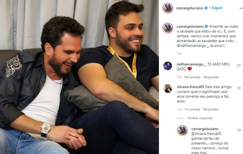 Print de publicação de Luciano no Instagram (Foto: Reprodução)