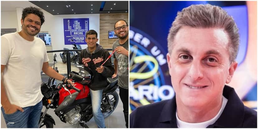 Matheus Ceará furou o olho de Luciano Huck e presenteou Matheus Pires primeiro (Reprodução) Matheus Ceará furou o olho de Luciano Huck e presenteou Matheus Pires primeiro (Reprodução)