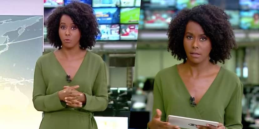 Maju Coutinho comanda o 'Jornal Hoje' (Foto: reprodução/Globo) Maju Coutinho comanda o 'Jornal Hoje' (Foto: reprodução/Globo)