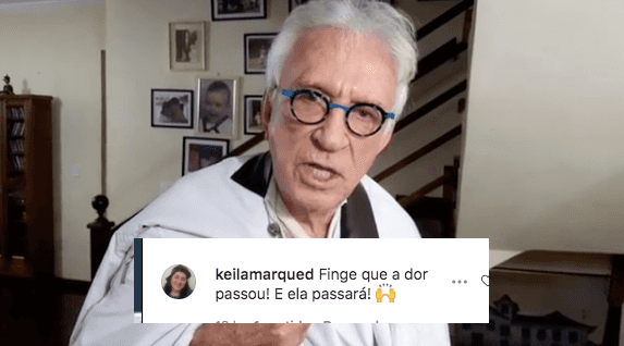 Moacyr Franco foi confortado pelos seguidores (Foto: montagem) Moacyr Franco foi confortado pelos seguidores (Foto: montagem)