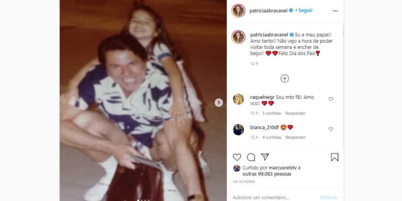 Patrícia Abravanel fez homenagem no Dia dos Pais (Foto: Reprodução/Instagram)