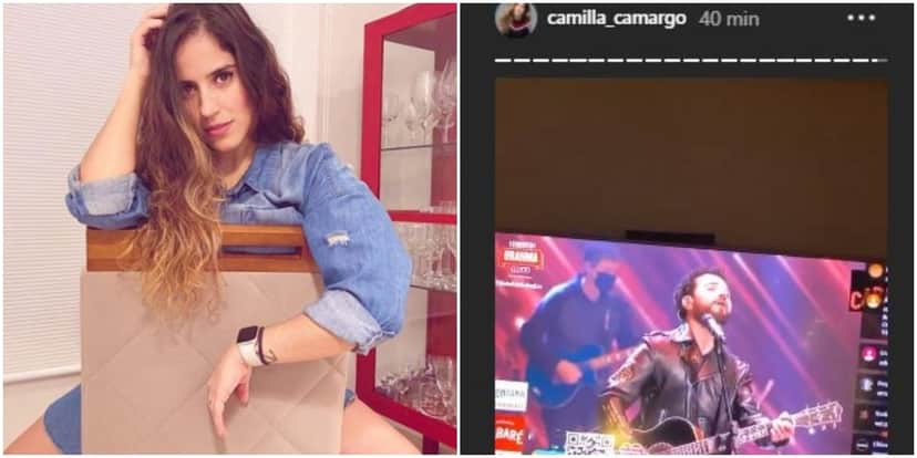 Camilla Camargo expõe live de Zezé Di Camargo e Luciano (Foto: Reprodução) Camilla Camargo expõe live de Zezé Di Camargo e Luciano (Foto: Reprodução)