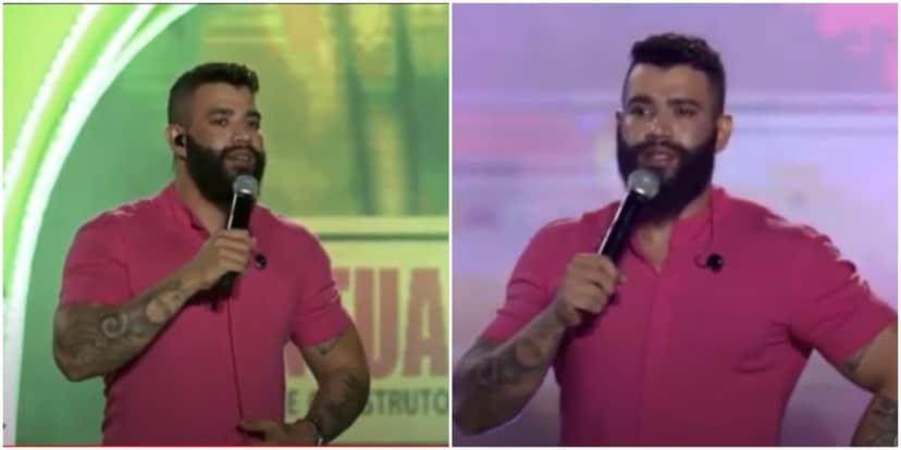 Gusttavo Lima fala muito em live (Foto: Reprodução)