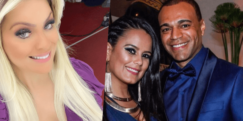Renata Fan mantém relação de amizade com Denílson, marido de Luciele Di Camargo (Foto: Montagem/ TV Foco)) Renata Fan mantém relação de amizade com Denílson, marido de Luciele Di Camargo (Foto: Montagem/ TV Foco))