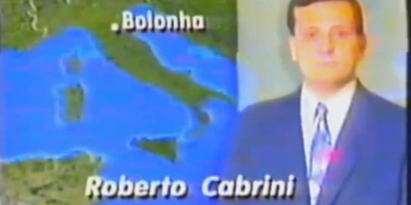 Roberto Cabrini noticiou a morte de Ayrton Senna no Plantão Globo (Foto: Reprodução/TV Globo) Roberto Cabrini noticiou a morte de Ayrton Senna no Plantão Globo (Foto: Reprodução/TV Globo)