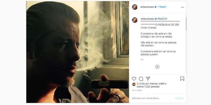 Victor Chaves fez desabafo nas redes sociais (Foto: Reprodução/Instagram) Victor Chaves fez desabafo nas redes sociais (Foto: Reprodução/Instagram)