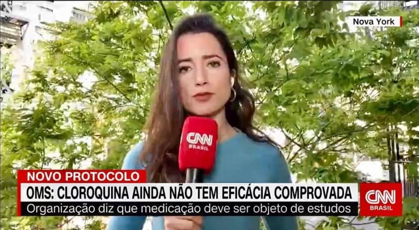A jornalista Luiza Duarte em reportagem sobre a pandemia do coronavírus (foto: Reprodução/CNN Brasil) A jornalista Luiza Duarte em reportagem sobre a pandemia do coronavírus (foto: Reprodução/CNN Brasil)