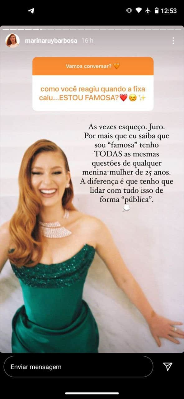 Marina Ruy Barbosa falou da fama (Foto: Reprodução/ Instagram) Marina Ruy Barbosa falou da fama (Foto: Reprodução/ Instagram)