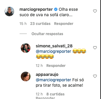 Ana Paula em comentário no Instagram (Foto: Reprodução) Ana Paula em comentário no Instagram (Foto: Reprodução)