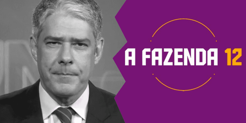 William Bonner é convocado para barrar audiência de A Fazenda na Record (Foto: Montagem)