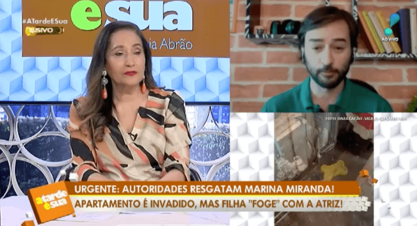 Sonia Abrão e Alessandro Lo-Bianco mostram fotos do apartamento de Marina Miranda (Foto: Reprodução) Sonia Abrão e Alessandro Lo-Bianco mostram fotos do apartamento de Marina Miranda (Foto: Reprodução)