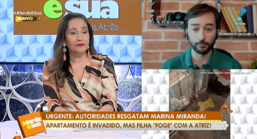 Sonia Abrão e Alessandro Lo-Bianco mostram fotos do apartamento de Marina Miranda (Foto: Reprodução) Sonia Abrão e Alessandro Lo-Bianco mostram fotos do apartamento de Marina Miranda (Foto: Reprodução)