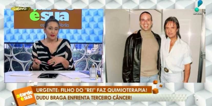 O programa de Sonia Abrão, o "A Tarde é Sua", noticiou novo câncer de Dudu Braga (Foto: Reprodução/RedeTV!) O programa de Sonia Abrão, o "A Tarde é Sua", noticiou novo câncer de Dudu Braga (Foto: Reprodução/RedeTV!)