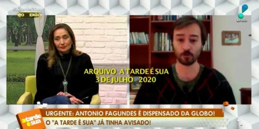 "A Tarde é Sua" já havia revelado demissão de Antônio Fagundes (Foto: Reprodução/RedeTV!) "A Tarde é Sua" já havia revelado demissão de Antônio Fagundes (Foto: Reprodução/RedeTV!)