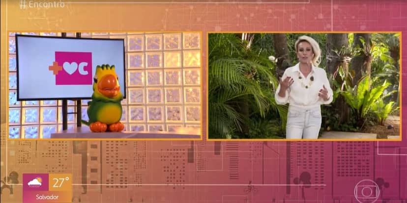 Ana Maria Braga comemorou 45 anos de carreira na televisão brasileira (Foto: Reprodução/TV Globo) Ana Maria Braga comemorou 45 anos de carreira na televisão brasileira (Foto: Reprodução/TV Globo)