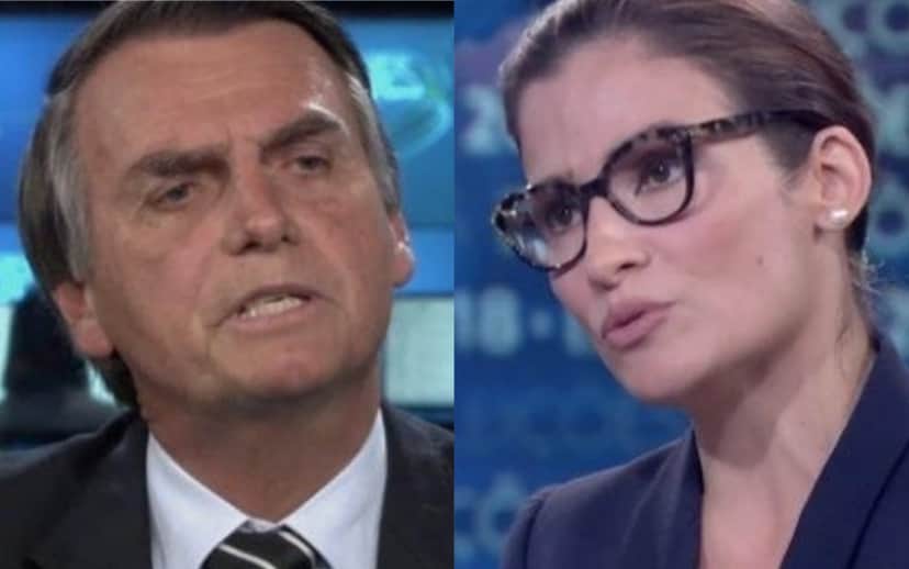 Jair Bolsonaro e Renata Vasconcellos (Foto: Divulgação) Jair Bolsonaro e Renata Vasconcellos (Foto: Divulgação)