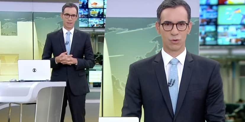 César Tralli no comando do 'Jornal Hoje' (Foto: reprodução/Globo) César Tralli no comando do 'Jornal Hoje' (Foto: reprodução/Globo)