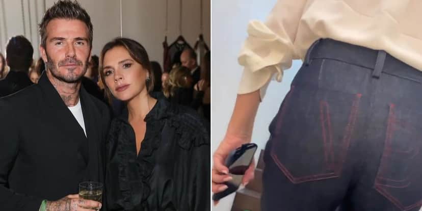 David Beckham fima bumbum da esposa, Victoria Beckham (Foto: Reprodução) David Beckham fima bumbum da esposa, Victoria Beckham (Foto: Reprodução)