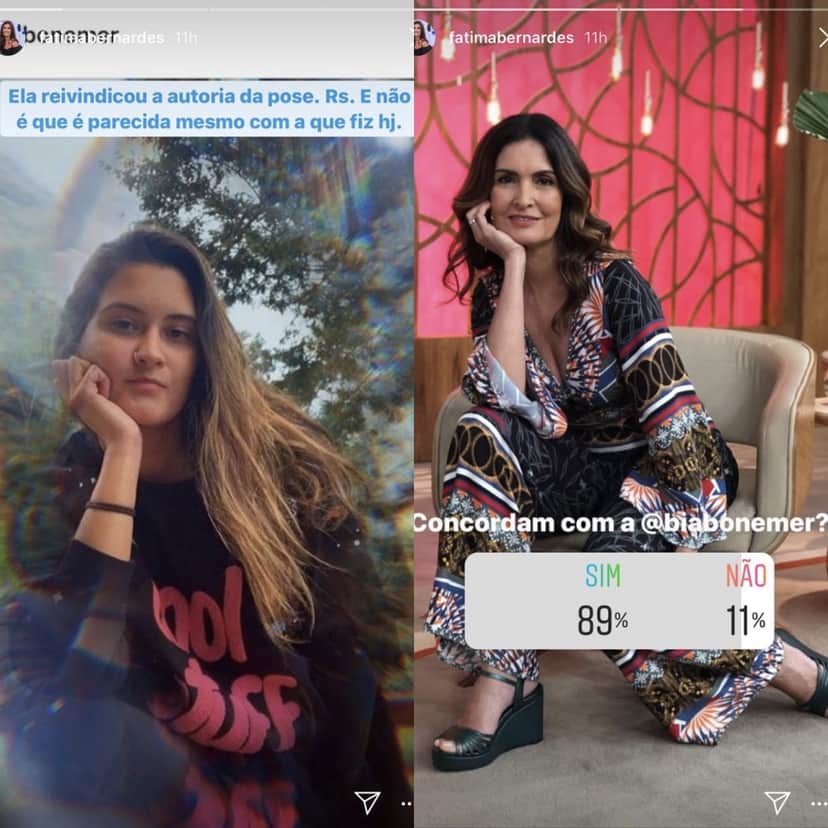 Fátima Bernardes em seus stories (Foto: reprodução/Instagram) Fátima Bernardes em seus stories (Foto: reprodução/Instagram)