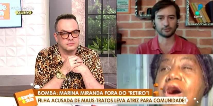 Felipeh Campos acudiu Sonia Abrão por alguns instantes (Foto: Reprodução/RedeTV!) Felipeh Campos acudiu Sonia Abrão por alguns instantes (Foto: Reprodução/RedeTV!)