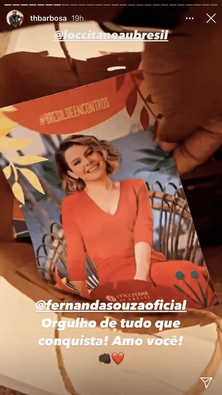 Fernanda Souza enviou um presente para Thiaguinho (Foto: reprodução/Instagram) Fernanda Souza enviou um presente para Thiaguinho (Foto: reprodução/Instagram)