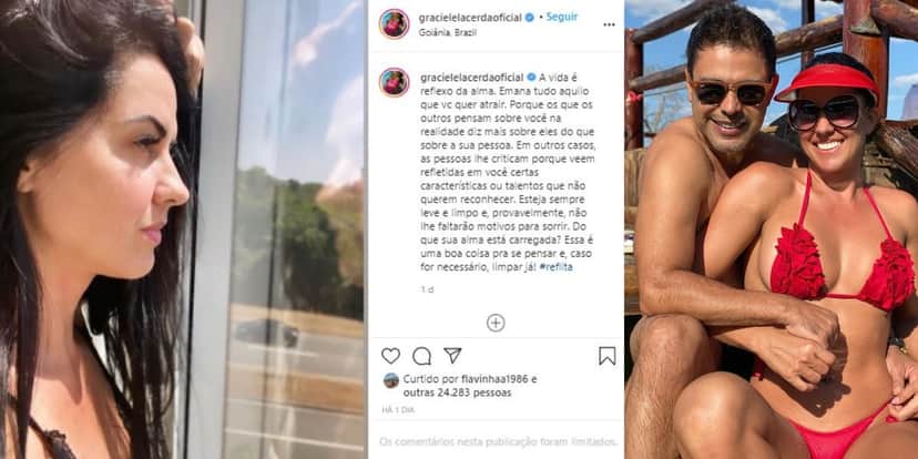 Graciele Lacerda refletiu nas redes sociais (Foto: Reprodução/Instagram) Graciele Lacerda refletiu nas redes sociais (Foto: Reprodução/Instagram)