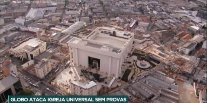 A Igreja Universal do Reino de Deus se tornou alvo de ataques da Globo (Foto: Reprodução/Record) A Igreja Universal do Reino de Deus se tornou alvo de ataques da Globo (Foto: Reprodução/Record)