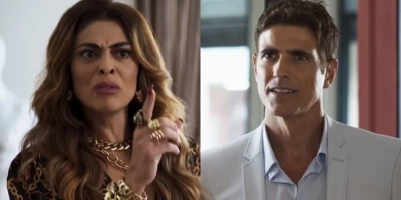 Juliana Paes e Reynaldo Gianecchin em A Dona do Pedaço; atores estão de volta na reprise de Laços de Família (Foto: Reprodução/Globo/Montagem/TV Foco) Juliana Paes e Reynaldo Gianecchin em A Dona do Pedaço; atores estão de volta na reprise de Laços de Família (Foto: Reprodução/Globo/Montagem/TV Foco)