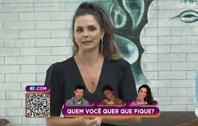 Luiza Ambiel discursou no reality show da Record TV (Foto: Reprodução) A Fazenda Luiza Ambiel discursou no reality show da Record TV (Foto: Reprodução) A Fazenda