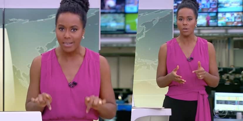 globo Maju Coutinho no comando do 'Jornal Hoje' (Foto: reprodução/Globo) globo Maju Coutinho no comando do 'Jornal Hoje' (Foto: reprodução/Globo)
