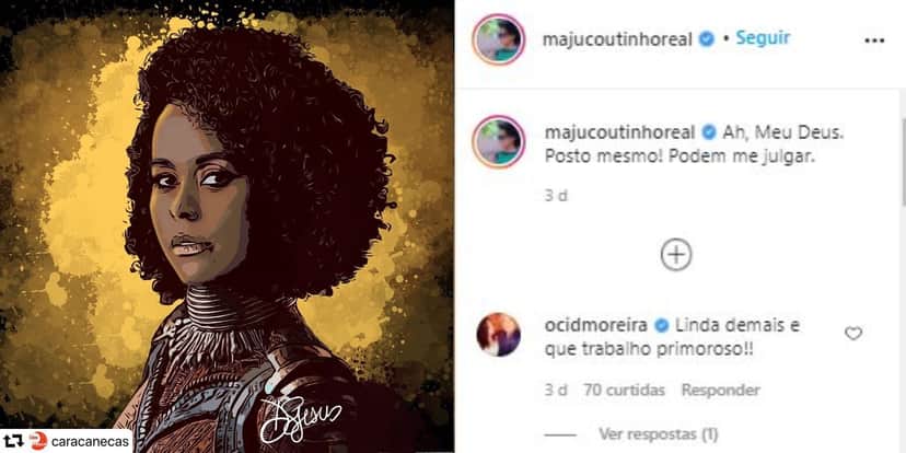 Maju Coutinho ganhou homenagem de fãs (Foto: Reprodução/Instagram) Maju Coutinho ganhou homenagem de fãs (Foto: Reprodução/Instagram)