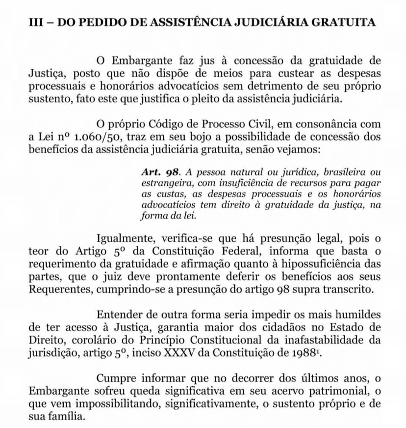 Processo do sertanejo na justiça (Foto: reprodução) Processo do sertanejo na justiça (Foto: reprodução)