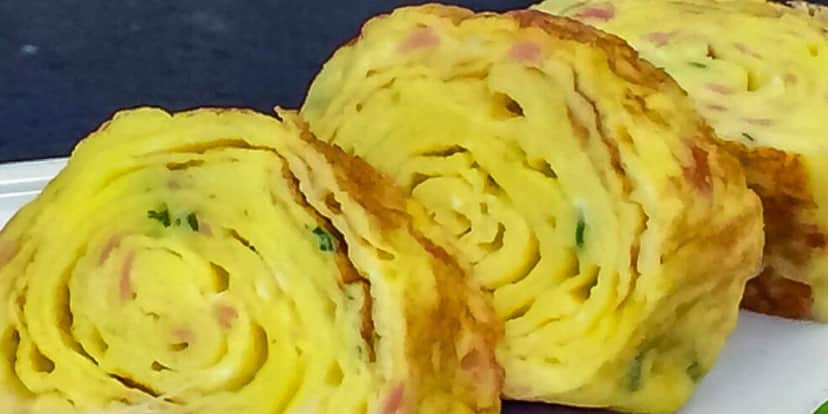 Omelete japonesa feito por Ana Maria Braga (Foto: Reprodução) Omelete japonesa feito por Ana Maria Braga (Foto: Reprodução)