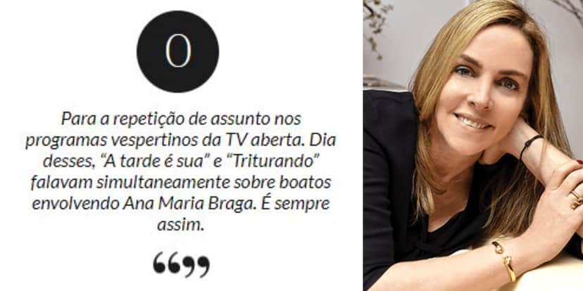 Patrícia Kogut foi detonada por Sonia Abrão (Foto: Reprodução/O Globo/Twitter) Patrícia Kogut foi detonada por Sonia Abrão (Foto: Reprodução/O Globo/Twitter)