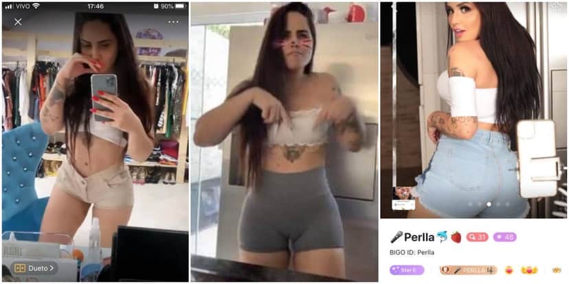 Perlla teve fotos íntimas compartilhadas na webb (Reprodução) Perlla teve fotos íntimas compartilhadas na webb (Reprodução)