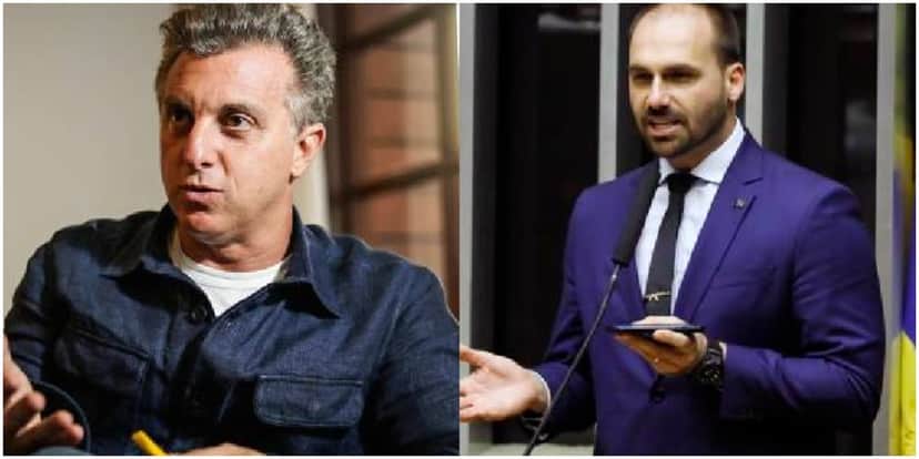Luciano Huck foi detonado pelo filho de Bolsonaro (Foto: Reprodução/ Montagem) Luciano Huck foi detonado pelo filho de Bolsonaro (Foto: Reprodução/ Montagem)