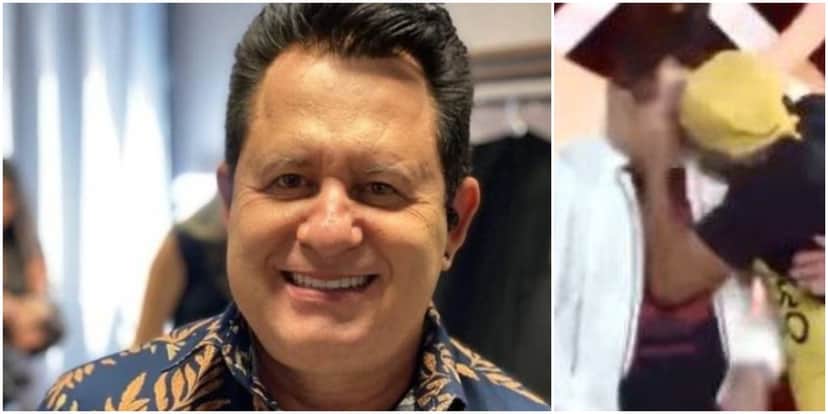 Marrone foi surpreendido com um beijo na boca (Foto: Reprodução/ Montagem/ TV Foco) Marrone foi surpreendido com um beijo na boca (Foto: Reprodução/ Montagem/ TV Foco)