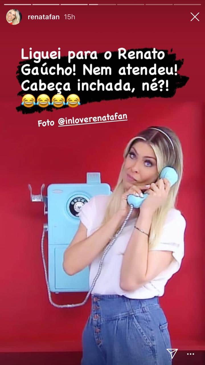 Renata Fan ao vivo no 'Jogo Aberto' da Band (Foto: reprodução/Instagram) Renata Fan ao vivo no 'Jogo Aberto' da Band (Foto: reprodução/Instagram)