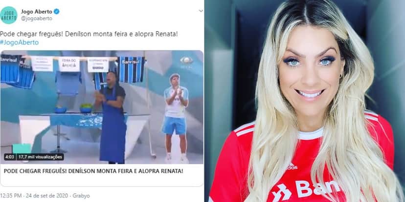 Renata Fan apresenta o "Jogo Aberto" (Foto: Reprodução/Twitter/Instagram) Renata Fan apresenta o "Jogo Aberto" (Foto: Reprodução/Twitter/Instagram)