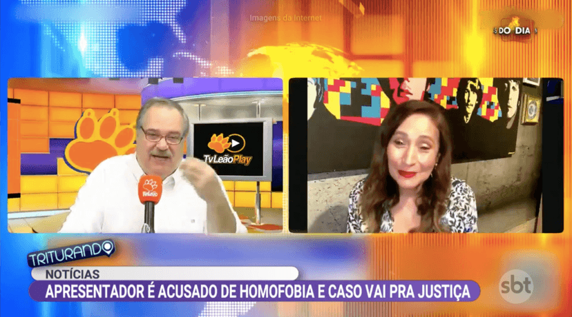 Apresentadora em vídeo junto de Gilberto Barros (Foto: Reprodução) Apresentadora em vídeo junto de Gilberto Barros (Foto: Reprodução)