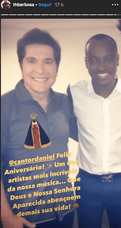 Thiaguinho se declarou para Daniel (Foto: reprodução) Thiaguinho se declarou para Daniel (Foto: reprodução)