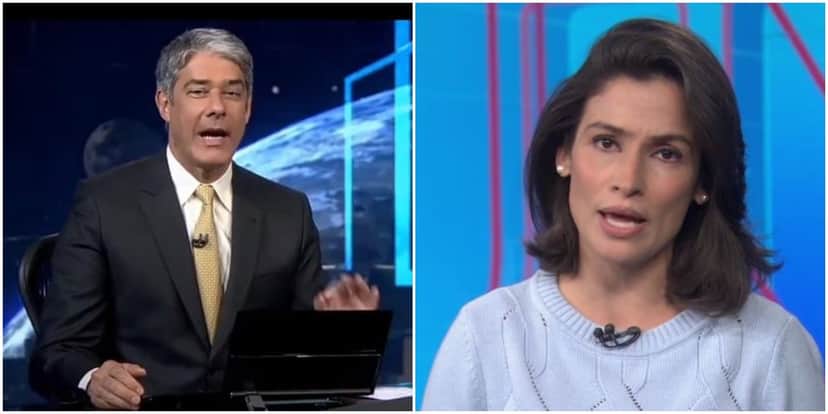 Os âncoras da Globo, William Bonner e Renata Vasconcellos (Reprodução) Os âncoras da Globo, William Bonner e Renata Vasconcellos (Reprodução)