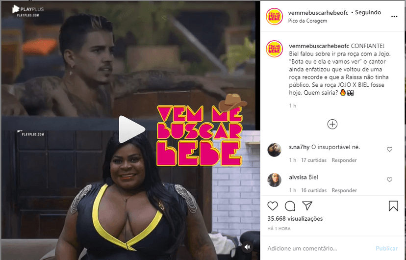Biel quer ir para a roça com Biel em A Fazenda 12 (Foto: PlayPlus) Biel quer ir para a roça com Biel em A Fazenda 12 (Foto: PlayPlus)