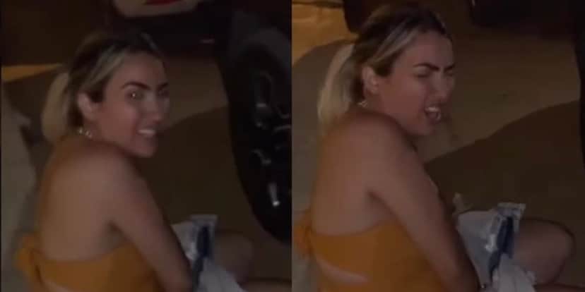 Vídeo: Thayse Teixeira foi flagrada fazendo xixi na rua (Foto: Reprodução) Vídeo: Thayse Teixeira foi flagrada fazendo xixi na rua (Foto: Reprodução)